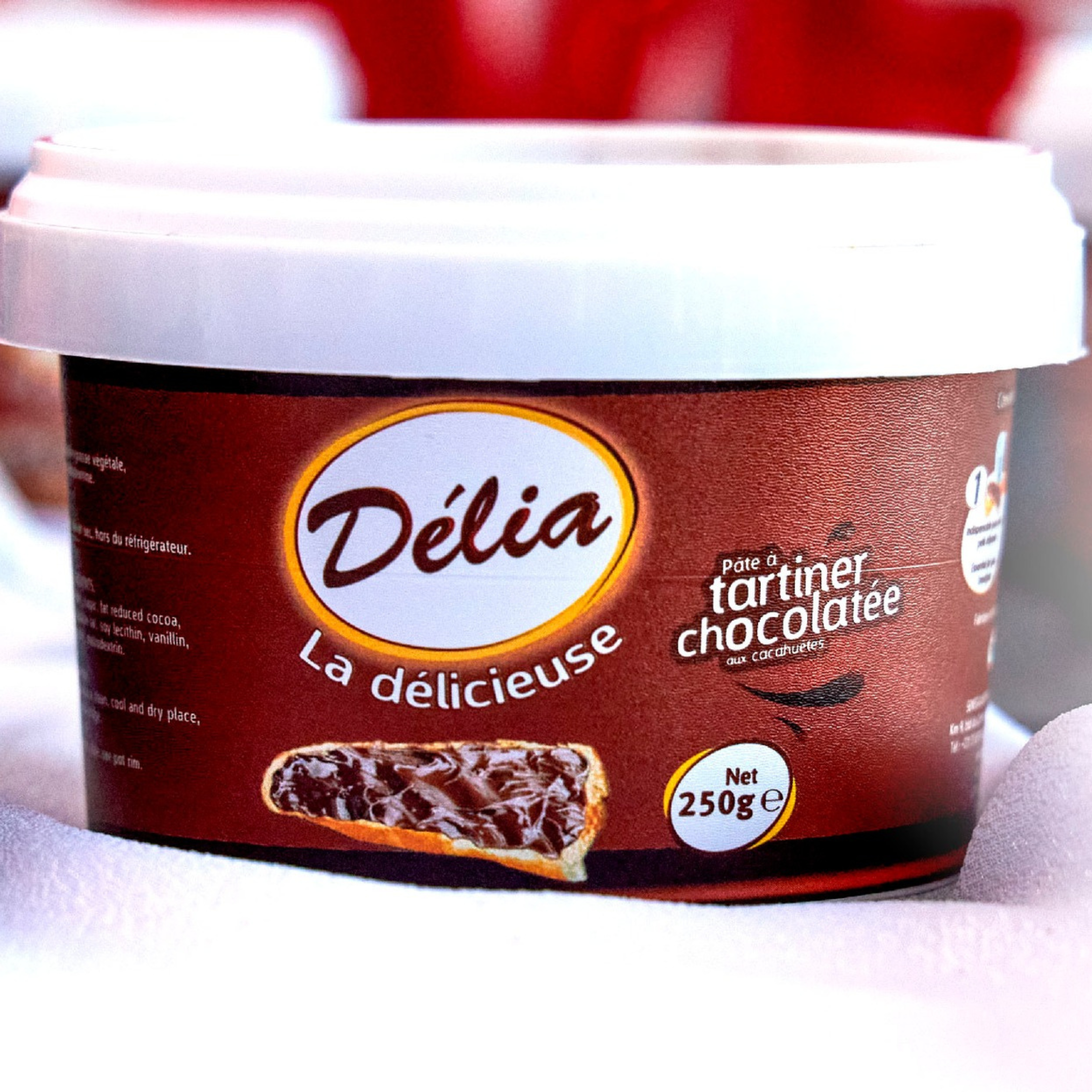 DÉLIA Chocolate Peanut Spread / 12 x 250g